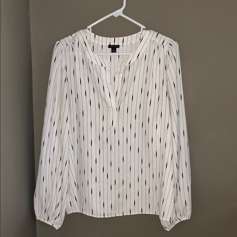 Ann Taylor Blouse - White and Black